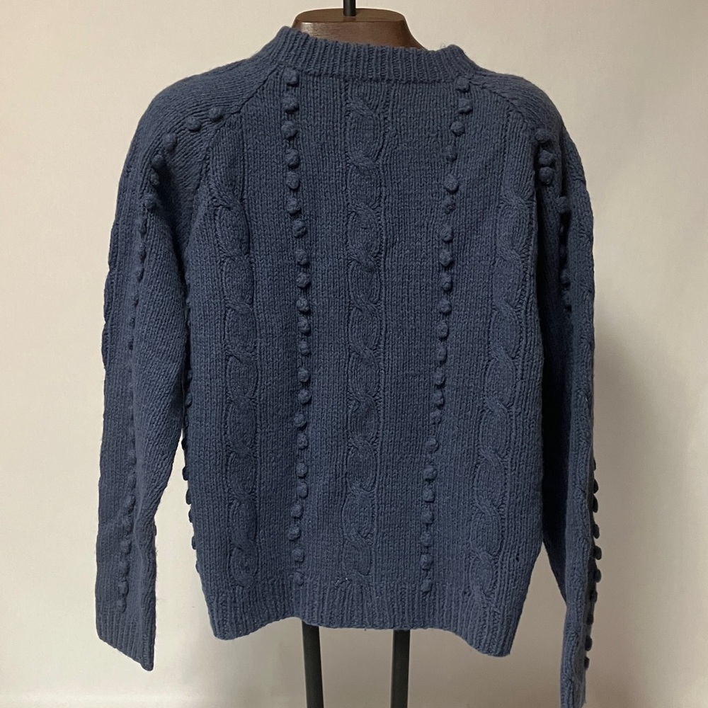 Cozy Blue Cable Knit Sweater